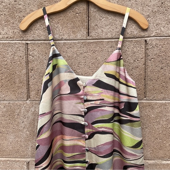 NWT Ted Baker Warrenn Printed Button Through Cami Dress Midi Size 4 Dusky Pink - Picture 8 of 13